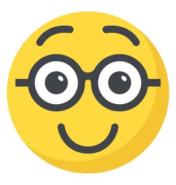 Cara Sonriente Fresca Emoji Feliz — Vector de stock