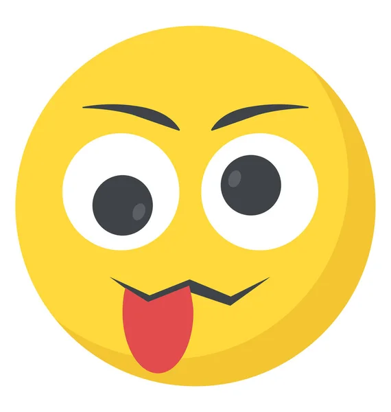 Una Comunicazione Sociale Piattaforme Emoji Espressione Cattiva — Vettoriale Stock