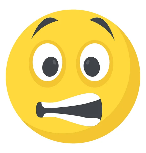 Grimacing Expression Emoticon — Stock Vector