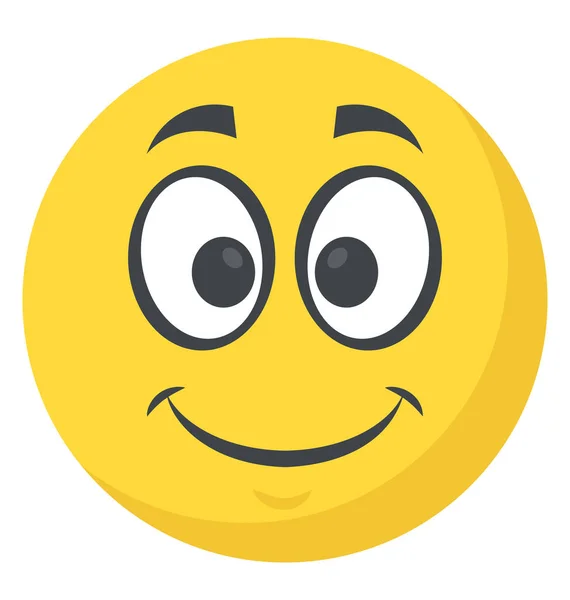 Una Comunicazione Sociale Piattaforme Emoji Espressione Felice — Vettoriale Stock