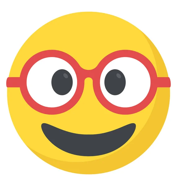 Cool Visage Souriant Heureux Emoji — Image vectorielle