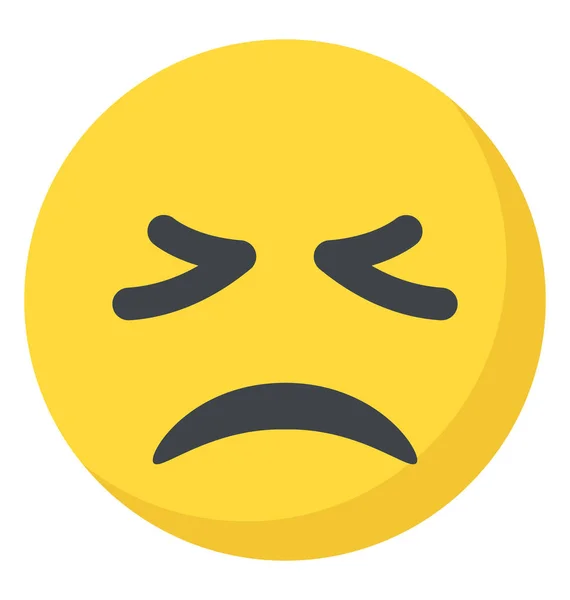 Volto Sorridente Confuso Emoji Confuso — Vettoriale Stock