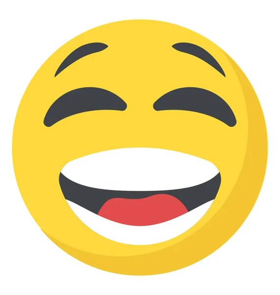 Lachen Expressie Emoticon Pictogram — Stockvector