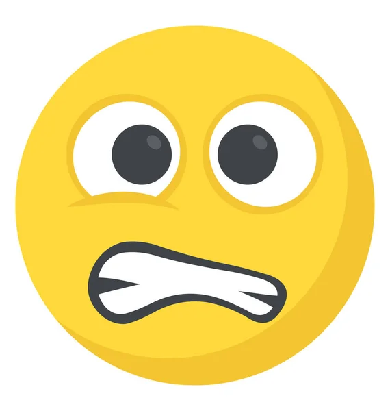 Emoticon Que Descreve Expressão Estar Irritado — Vetor de Stock