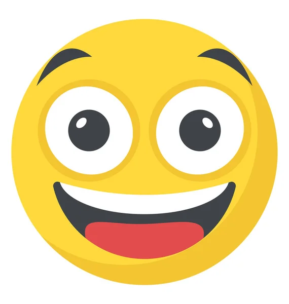 Social Communication Platforms Emoji Laughing Expression — Stock Vector