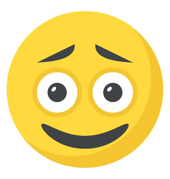 Bir Sosyal Iletişim Platformları Emoji Mutlu Ifade — Stok Vektör