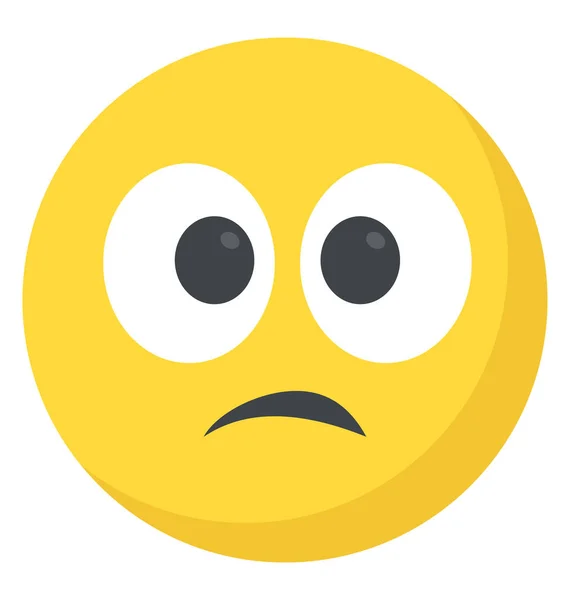 Una Cara Triste Emoji Deprimido Sonriente — Vector de stock