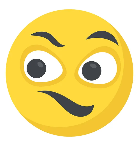 Sorriso Perturbado Expressão Facial Cansada Emoji — Vetor de Stock