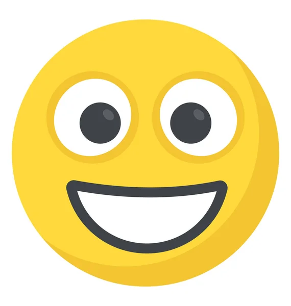 Smiley Montrant Une Grande Expression Sourire — Image vectorielle