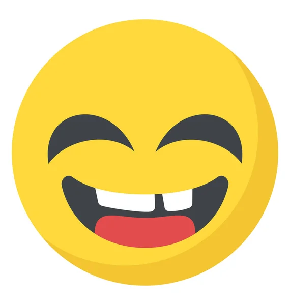 Social Communication Platforms Emoji Laughing Expression — Stock Vector