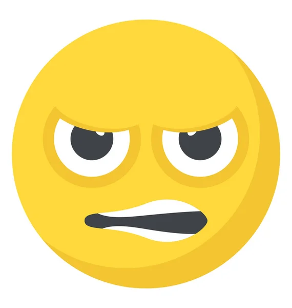 Emoticon Che Descrive Espressione Irritazione — Vettoriale Stock