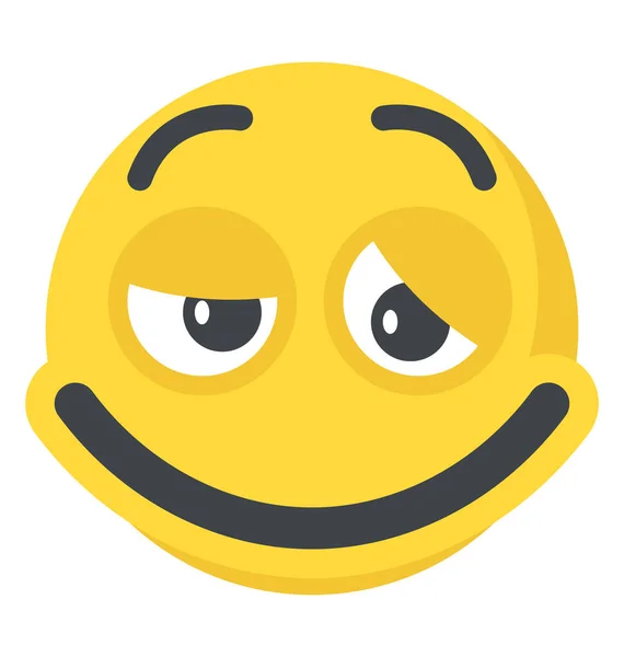 Emoticon Que Descreve Expressão Ser Feliz — Vetor de Stock