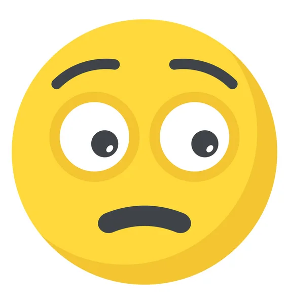 Emoticon Que Descreve Expressão Estar Confuso — Vetor de Stock
