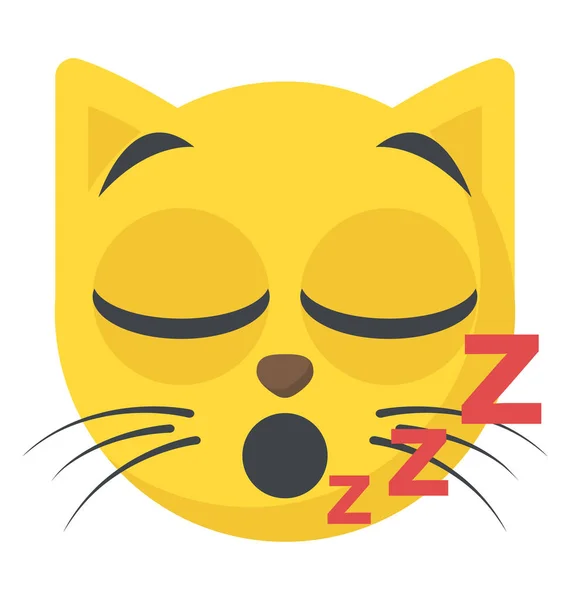 Emoji Gato Bonito Estilo Cartoon —  Vetores de Stock