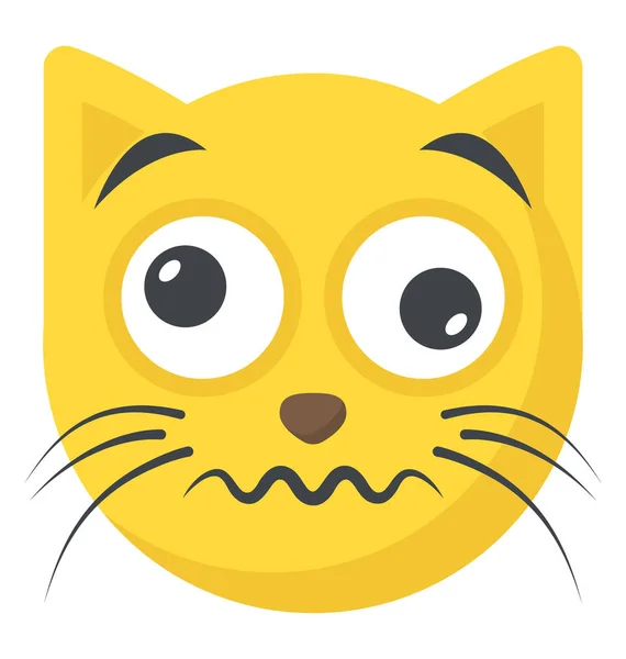 Emoji Confus Chat — Image vectorielle