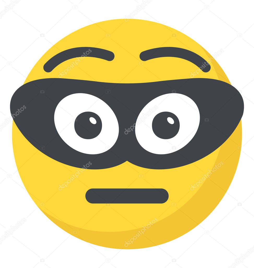 Vettoriale stockSmiley Con Maschera Occhi Neri Che Esprime Emoji Viso Ladro  di ©vectorspoint #187280540, image size:973x1024