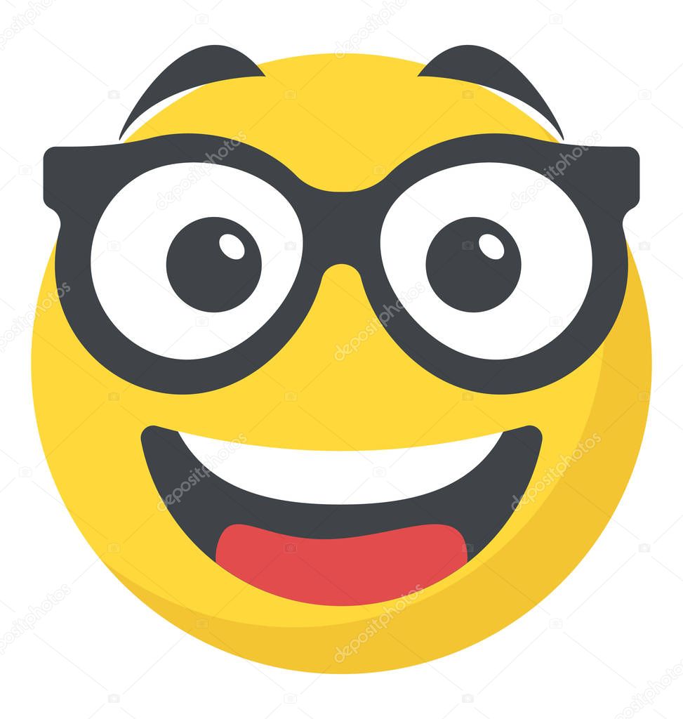  Cool  Smiley  Face Happy Emoji   Stock Vector  vectorspoint 