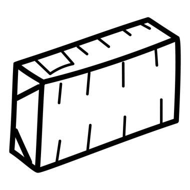 Taze peynir barı, el yapımı vektör. 