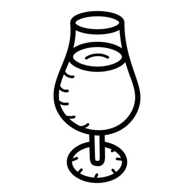 Elle çizilmiş şarap kadehi vektörü 