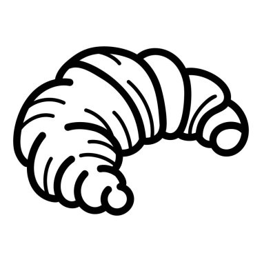 Fırın malzemesi, takım partisi kruvasanı, el yapımı vektör. 