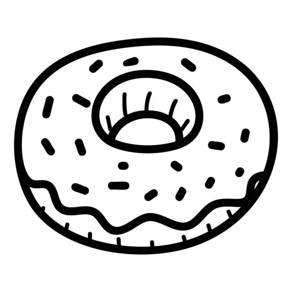 Süßer Donut Mit Streuseln Die Süßwaren Darstellen — Stockvektor