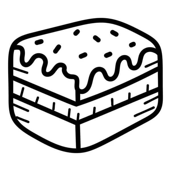 Капельный Сырный Торт Икона Вектор Сладкой Пищи Хлебобулочных Изделий — стоковый вектор
