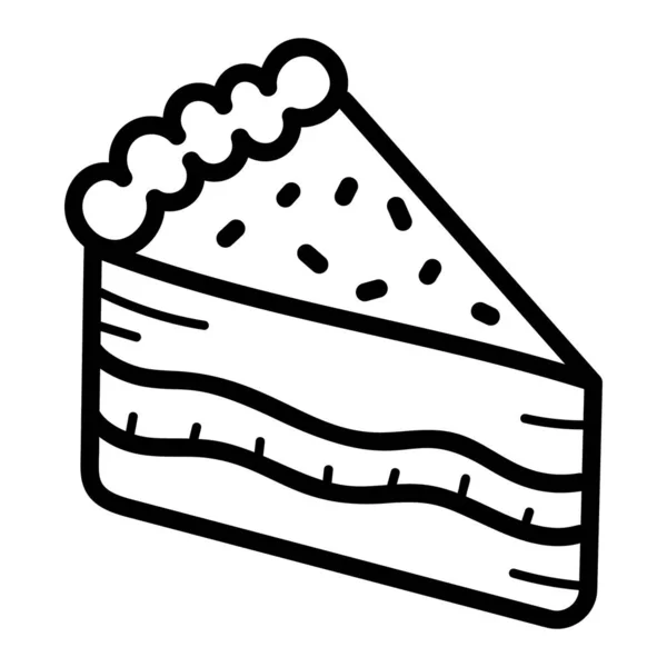 Icono Rebanada Pastel Rematado Espolvorea Para Aspecto Delicioso Mejor Para — Vector de stock