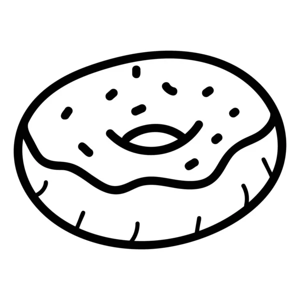 Солодкий Пончик Зморшками Зображують Кондитерські Вироби Харчування — стоковий вектор
