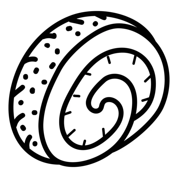 Rouleau Gâteau Éponge Également Connu Sous Nom Rouleau Suisse Avec — Image vectorielle