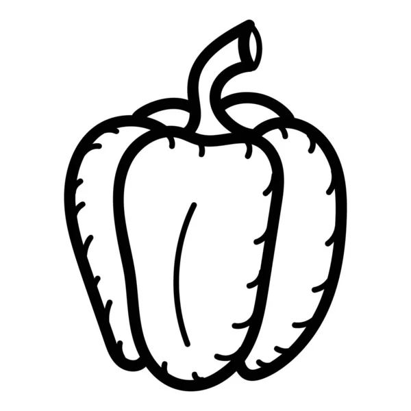 Paprika Paprika Oder Paprika Handgezeichnetem Symbol — Stockvektor