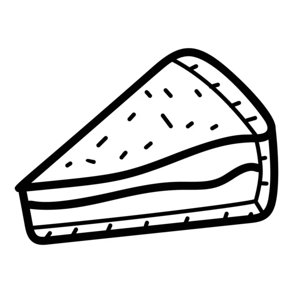 Icono Rebanada Pastel Rematado Espolvorea Para Aspecto Delicioso Mejor Para — Vector de stock