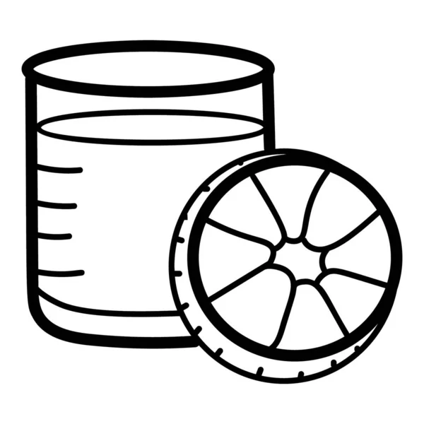 Vaso Con Limón Que Representa Vector Limonada Aislado Sobre Fondo — Archivo Imágenes Vectoriales