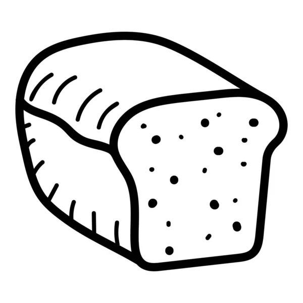 Chleb Krojony Izolowany Białym Tle Rysunek Tostów — Wektor stockowy