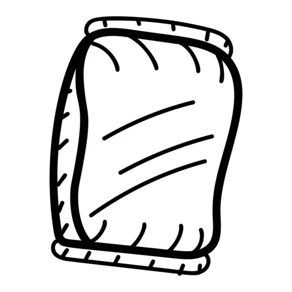 Hand Drawn Bread Slice Denoting Breakfast Icon — ストックベクタ