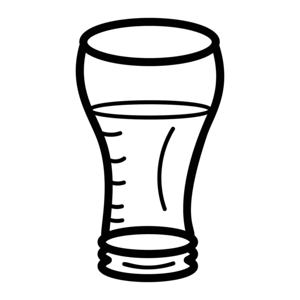 Vettore Bicchiere Vino Icona Disegnata Mano Della Bevanda — Vettoriale Stock