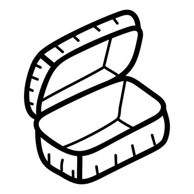 Beslenme çantası, kağıt torba ve modaya uygun el çizimi vektör. 