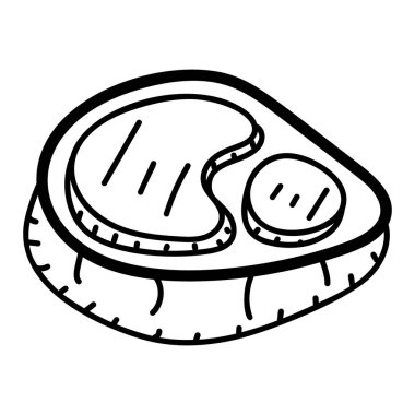 Protein yemeği için biftek, ev yapımı ve restoran yemeği için çiğ biftek. 