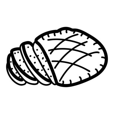 Elle çizilmiş elmalı turta tabağı 