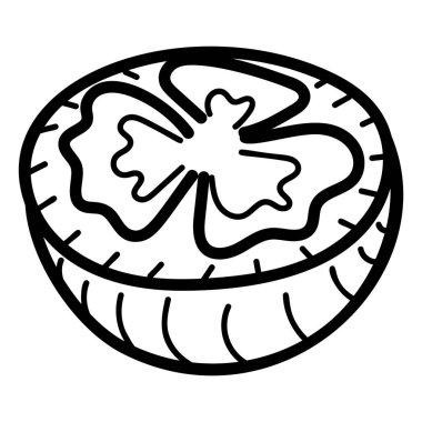 Sağlıklı besleyici meyve, el yapımı domates dilimi ikonu.