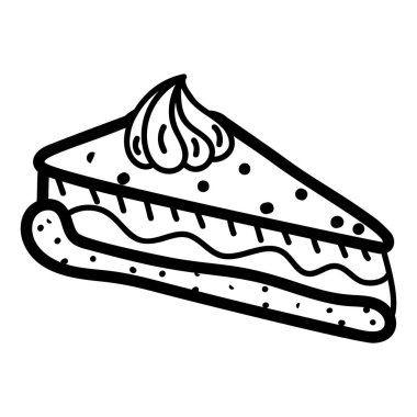 Dondurmalı pasta simgesi beyaz arkaplanda izole 