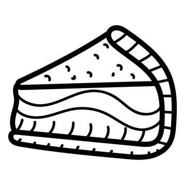 Dondurmalı pasta simgesi beyaz arkaplanda izole 