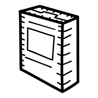 Taze peynir barı, el yapımı vektör. 