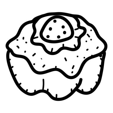 Yarım yamalak simgede kek vektörü