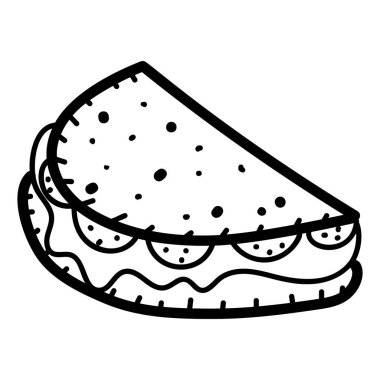 Modaya uygun Meksika yemeği tacoları, burrito düzenlenebilir felç. 