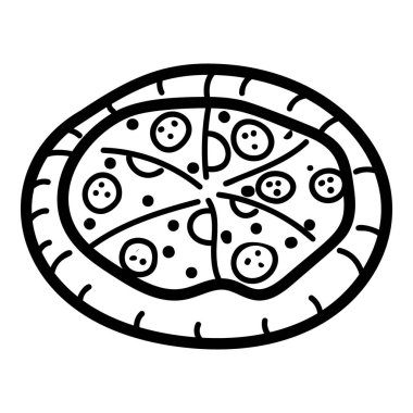 İtalyan pizza eskizi restoran ve yemek endüstrisi için en iyisi. 