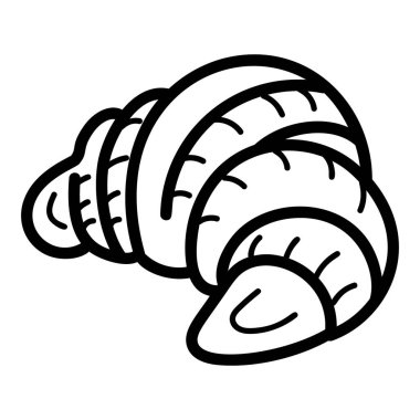 Fırın ürünü, çay partisi kruvasanı, el yapımı vektör. 