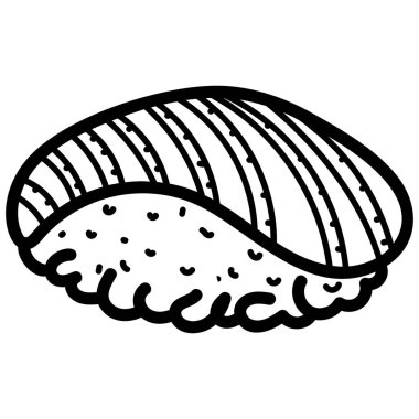 Elinde taze bir aile ekmeği. Düzenlenebilir bir vuruş simgesi.