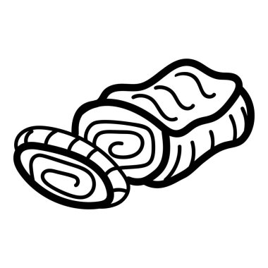 Süngerli kek rulosu, aynı zamanda kremalı İsviçre dürümü olarak da bilinir.