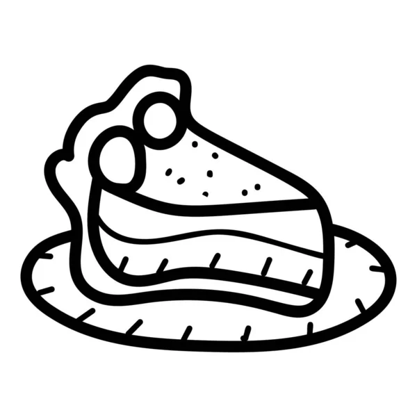 Kuchenscheiben Symbol Belegt Streusel Für Leckeres Aussehen Besten Für Die — Stockvektor