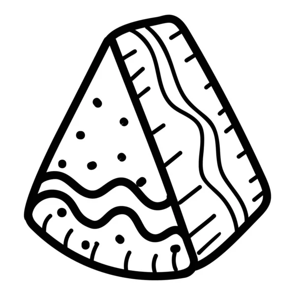 Wektor Ciasta Ręcznie Rysowanym Stylu Element Żywności Piekarni — Wektor stockowy